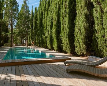 Piscine avec terrasse bois Aqua diffusion
