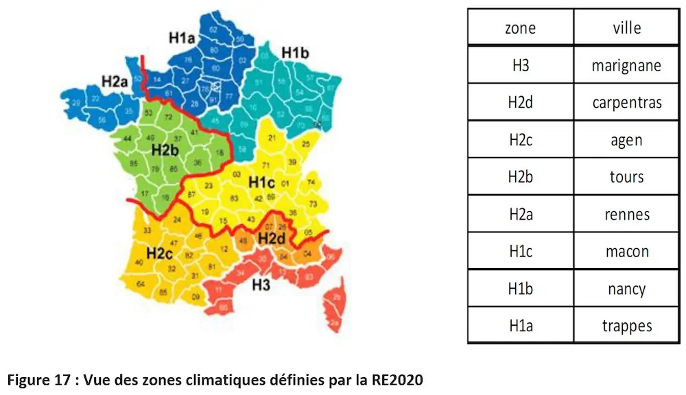 Carte climat abris